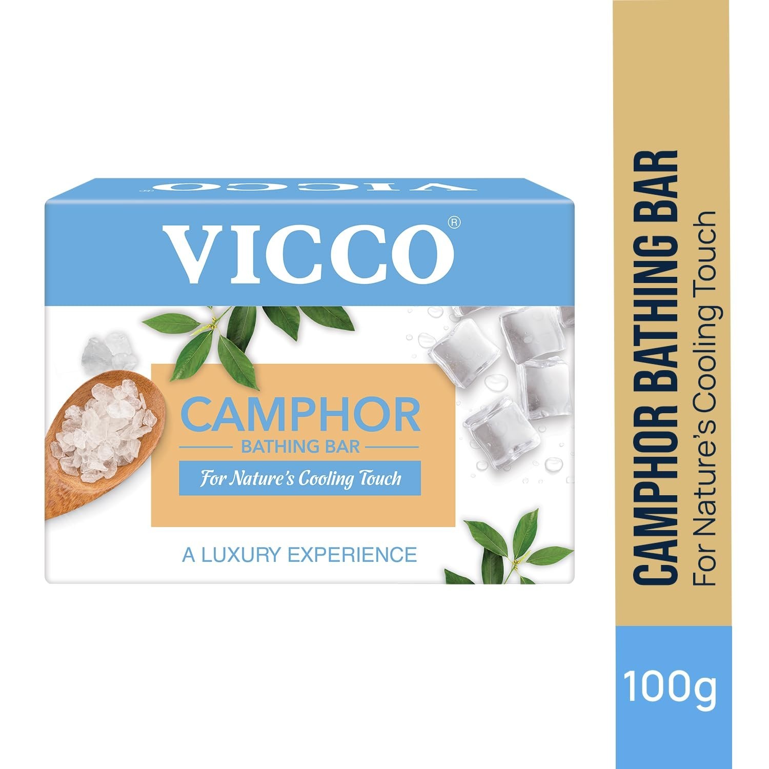 5 bars – VICCO Camphor Soap 100 GRAMS Traditional Deodorant Herbal Soaps