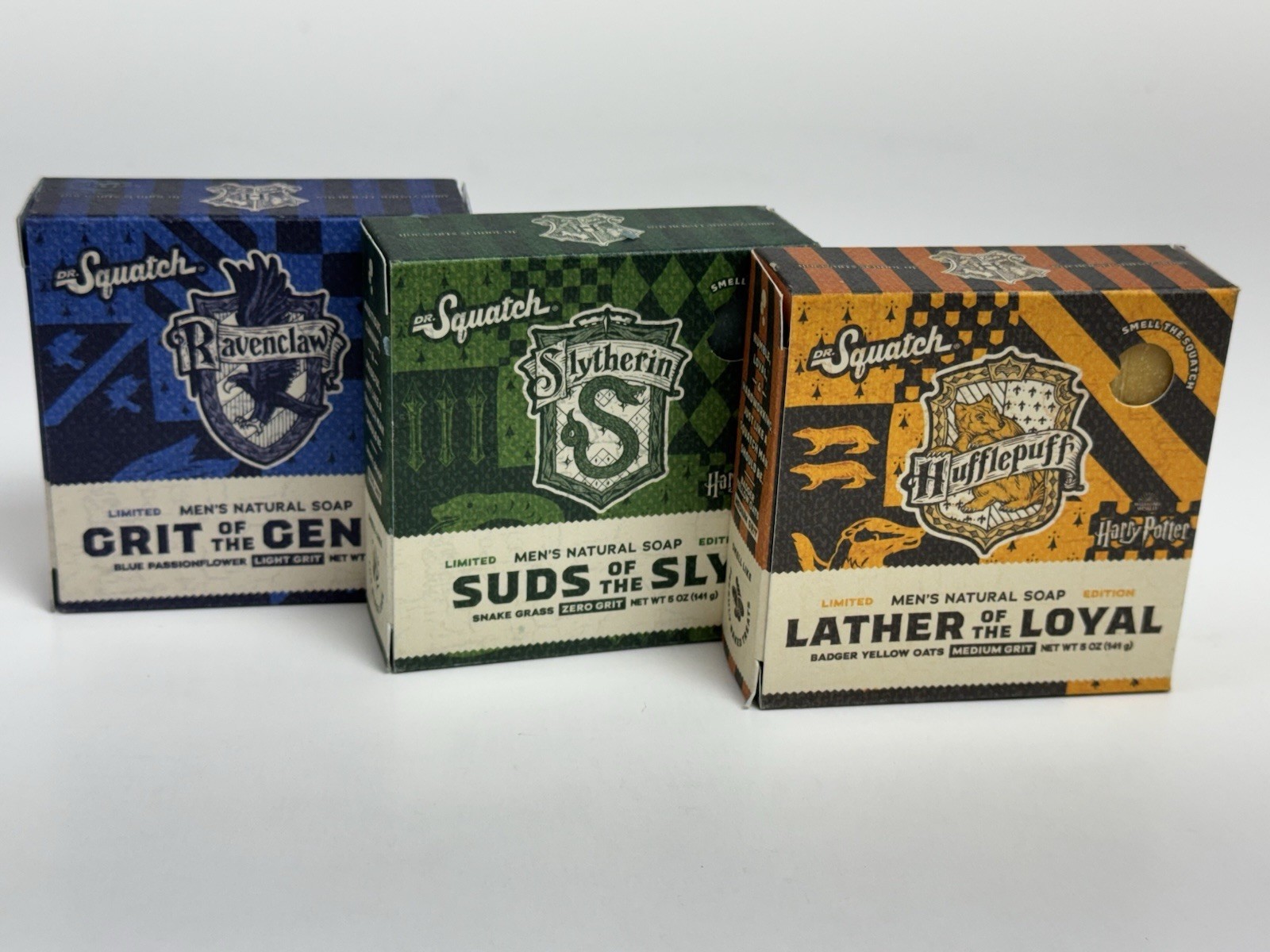 Dr. Squatch Harry Potter Lot Of 3 Limited Edition Soaps Variety New