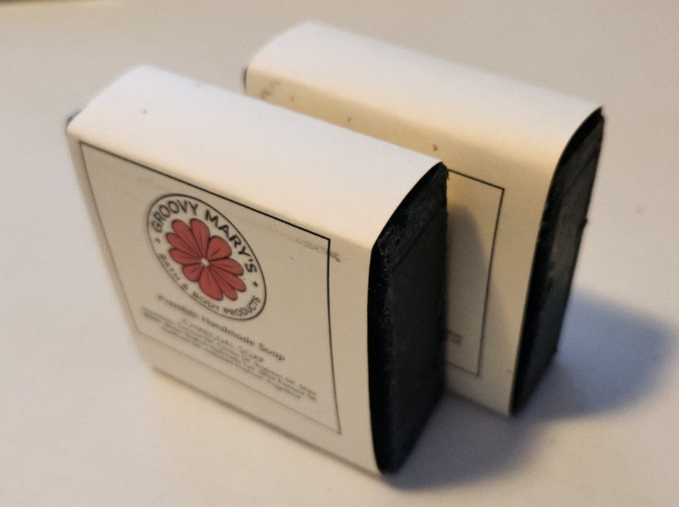 Soap Activated Charcoal Soap -2 Bars of Premium Handmade Bar Soap-Groovy Mary ‘s
