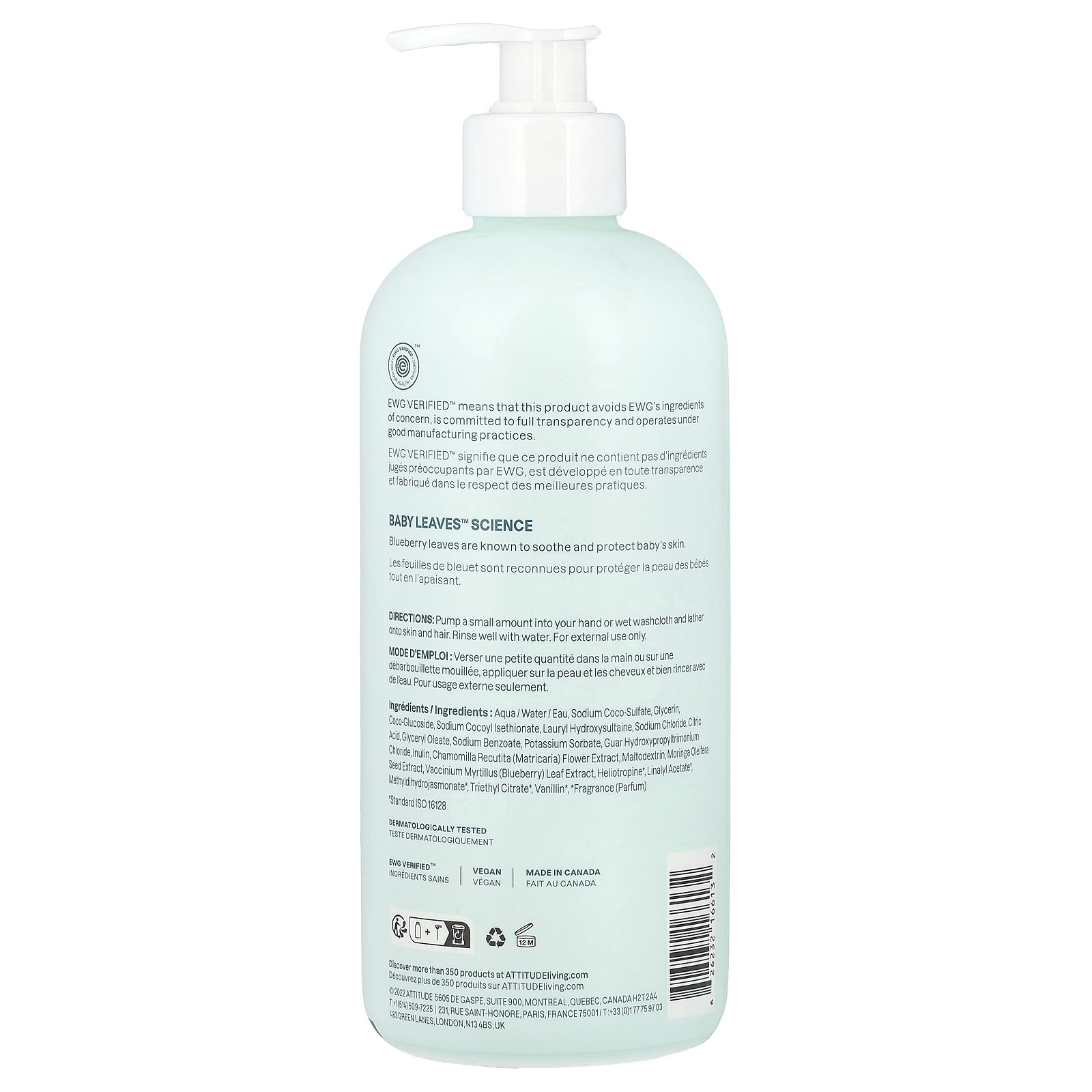 Natural Care, Baby Leaves™, Shampoo & Body Wash, Good Night, 16 fl oz (473 ml)