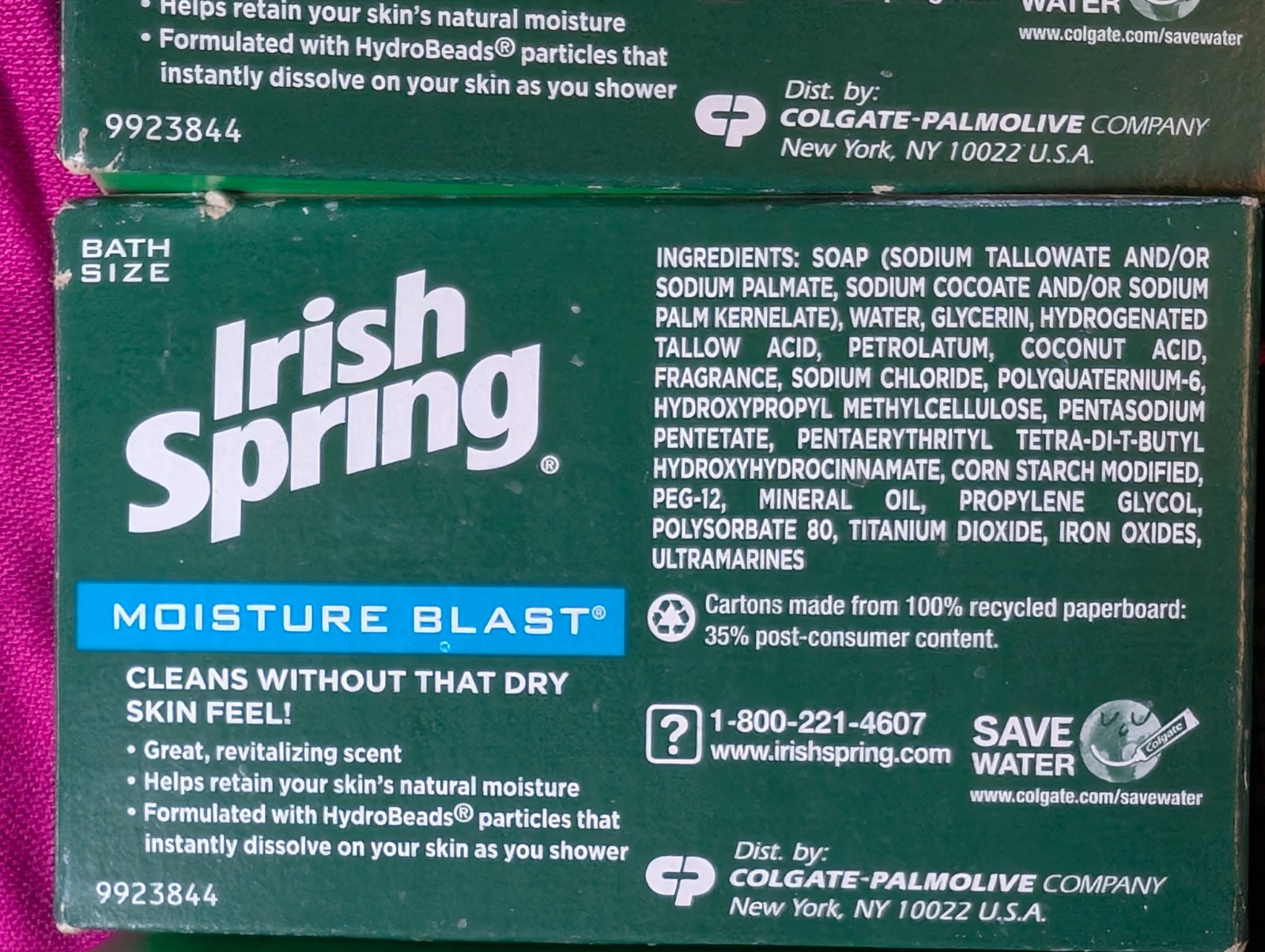 Lot of 6 Vintage Irish Spring Moisture Blast Deodorant 3.7 oz Soap bars – Rare