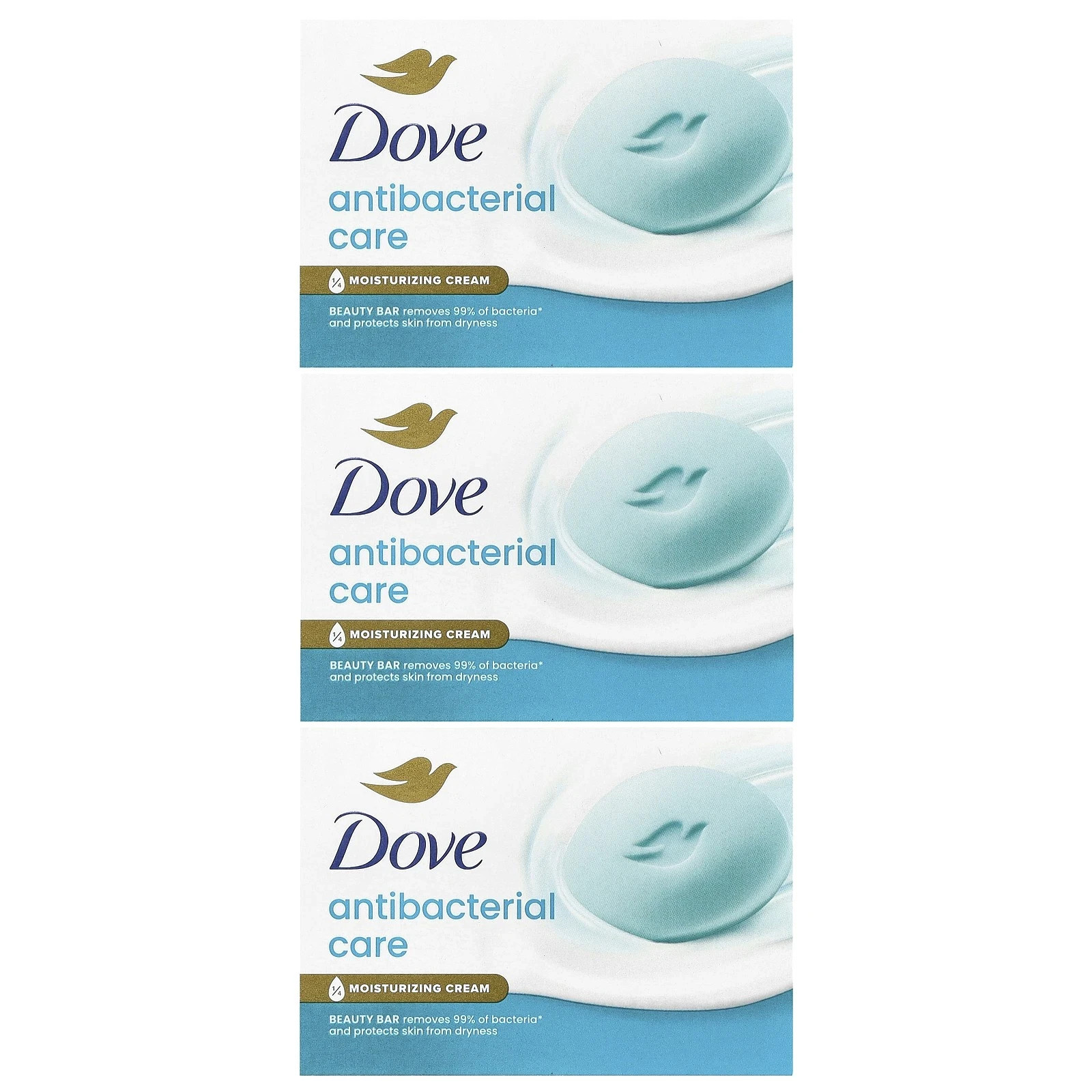 Dove Antibacterial Care Beauty Bar Soap, Moisturizing Cleanser , 3.75 oz