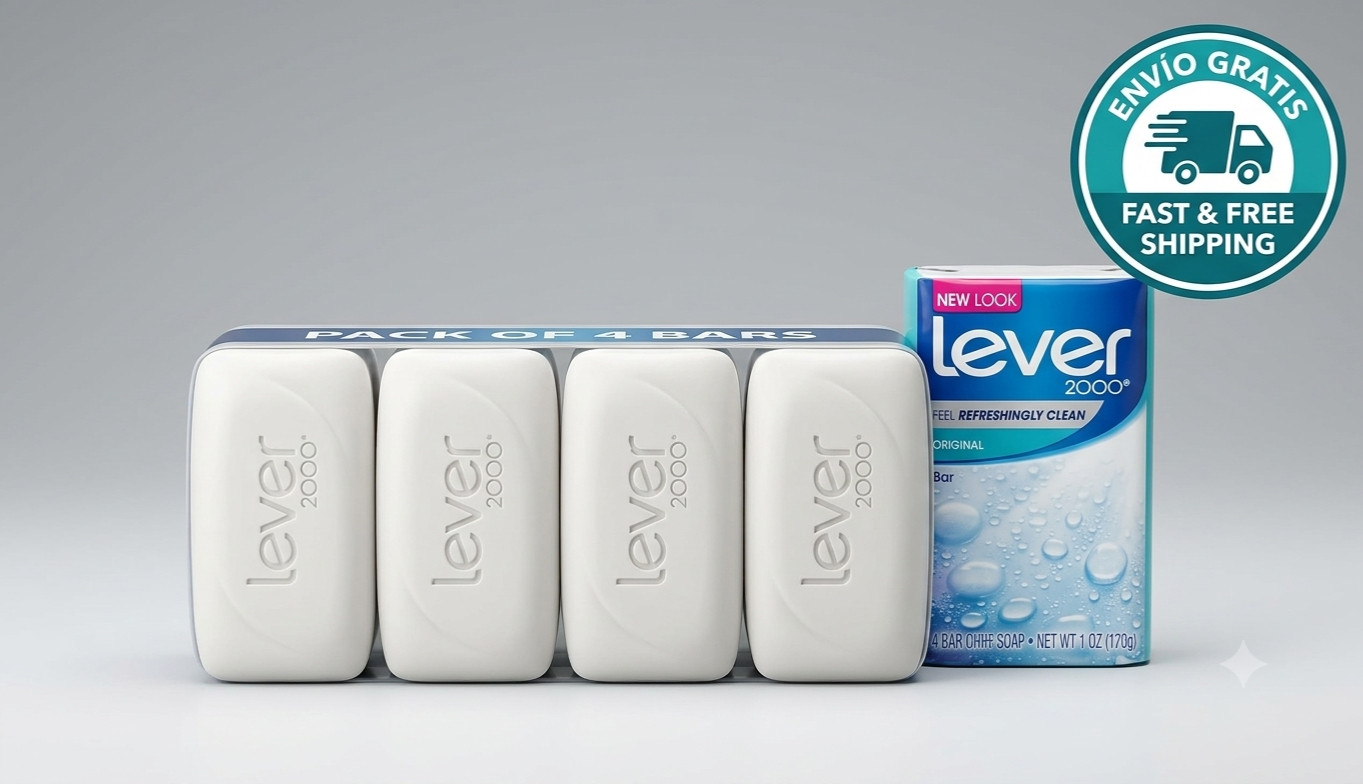 Lever 2000 Original Bar Soap 4 Pack Refreshingly Clean Bath Body Soap Bars
