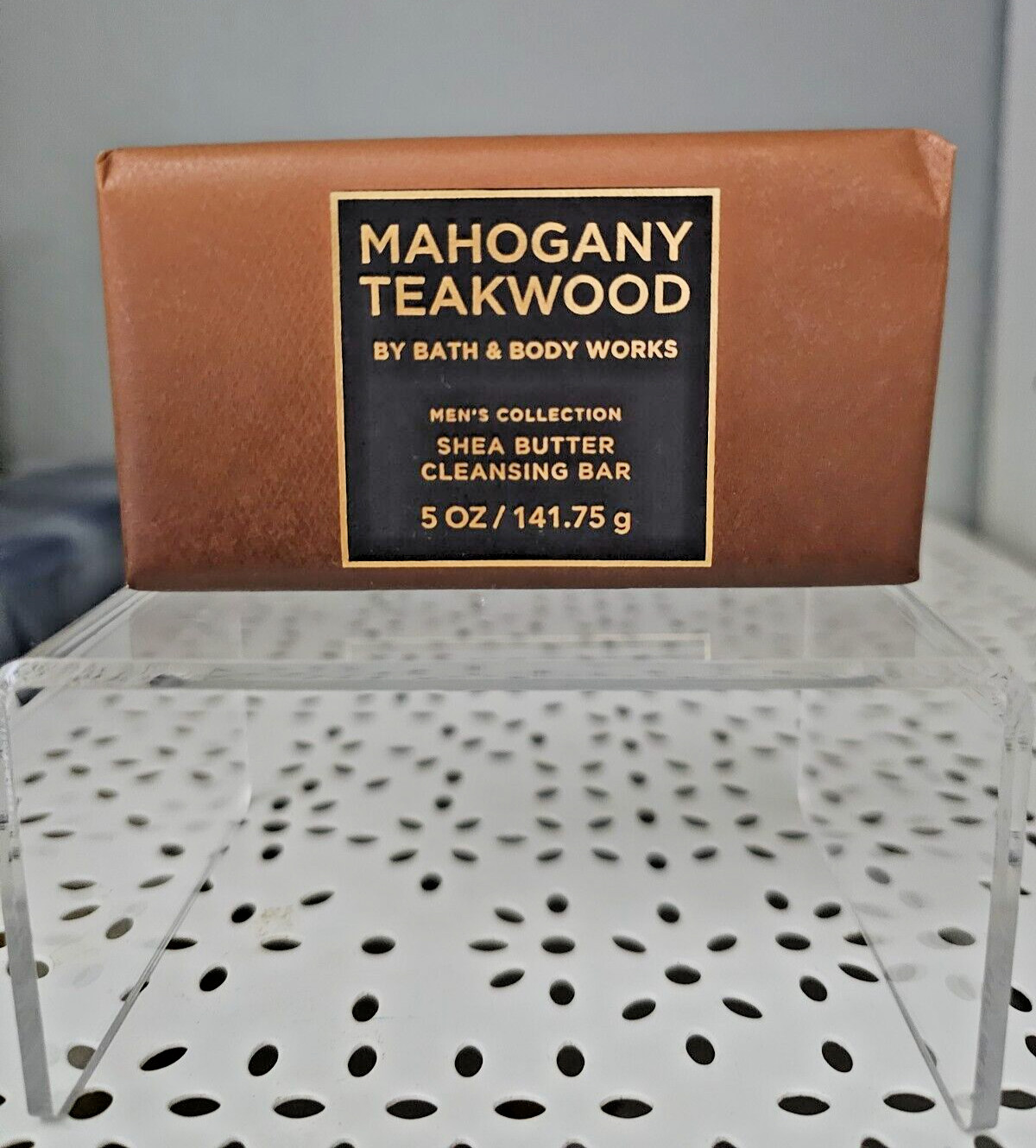 2 Bath & Body Works MAHOGANY TEAKWOOD Shea Butter Cleansing Bar Soap NEW