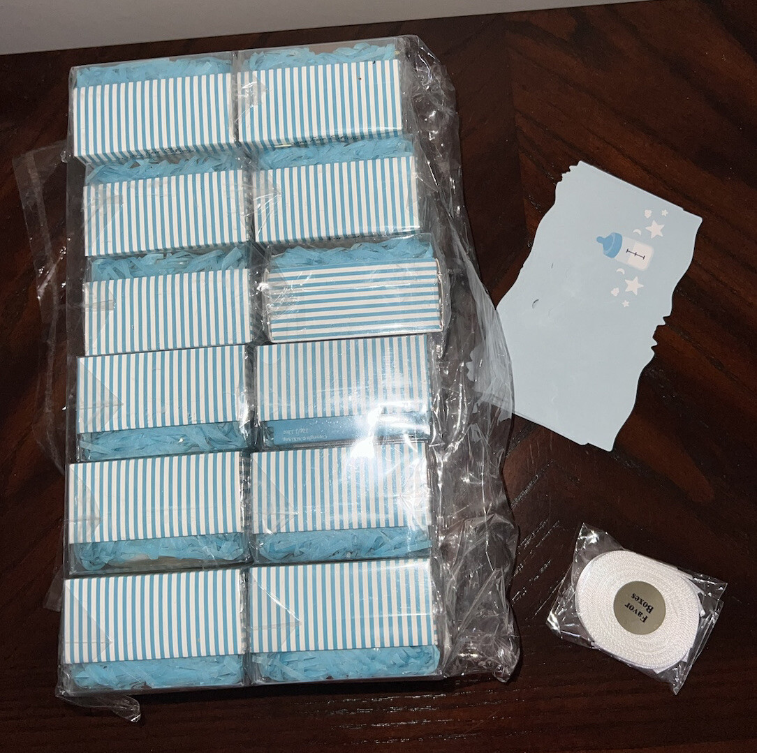 Baby Shower Favor Pitter Patter Baby Boy Soap Savon Jabon NEW in Boxes Lot of 12