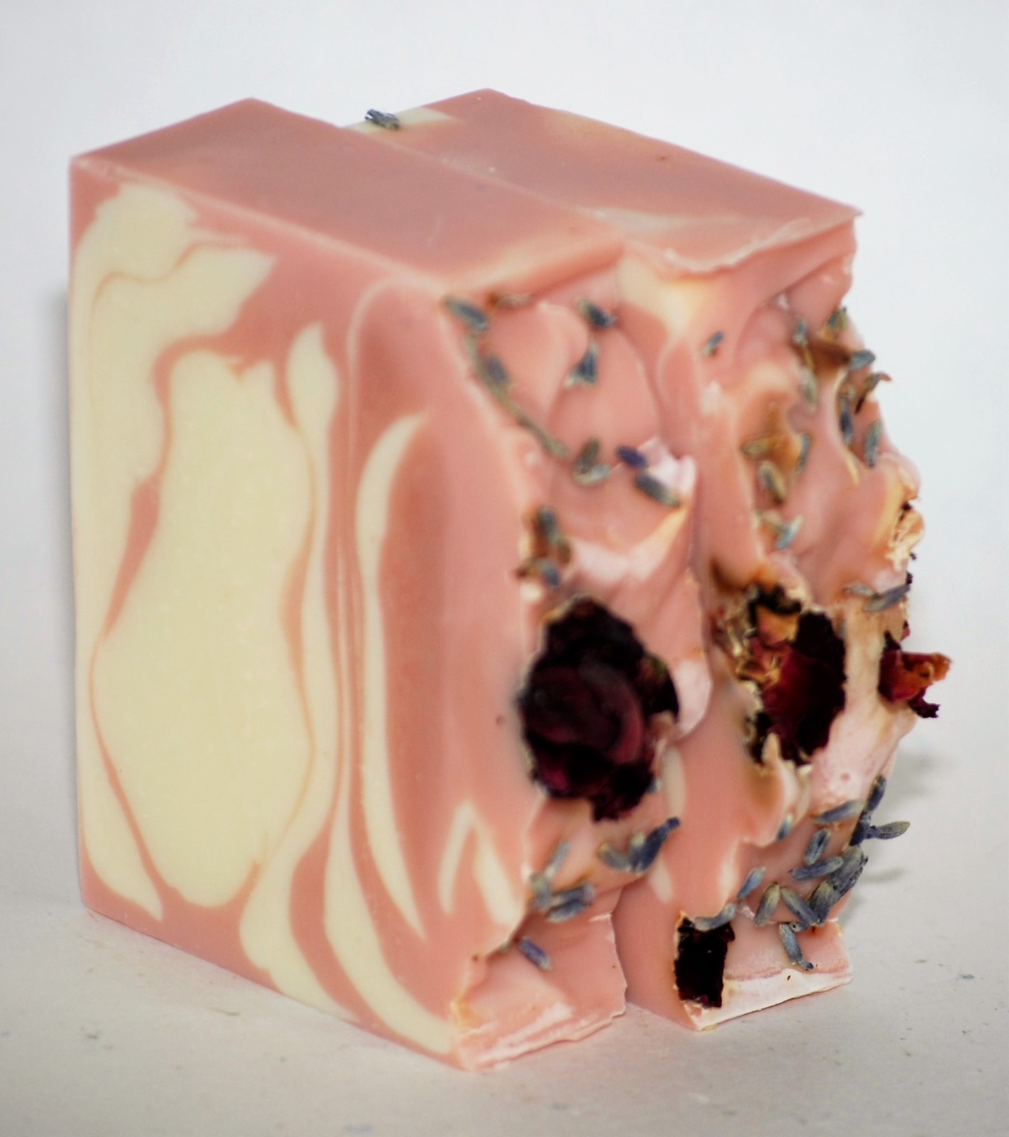 Handmade Floral Rose Clay Soap Made with Non GMO Ingredients Net Wt. 4.00-5.00oz