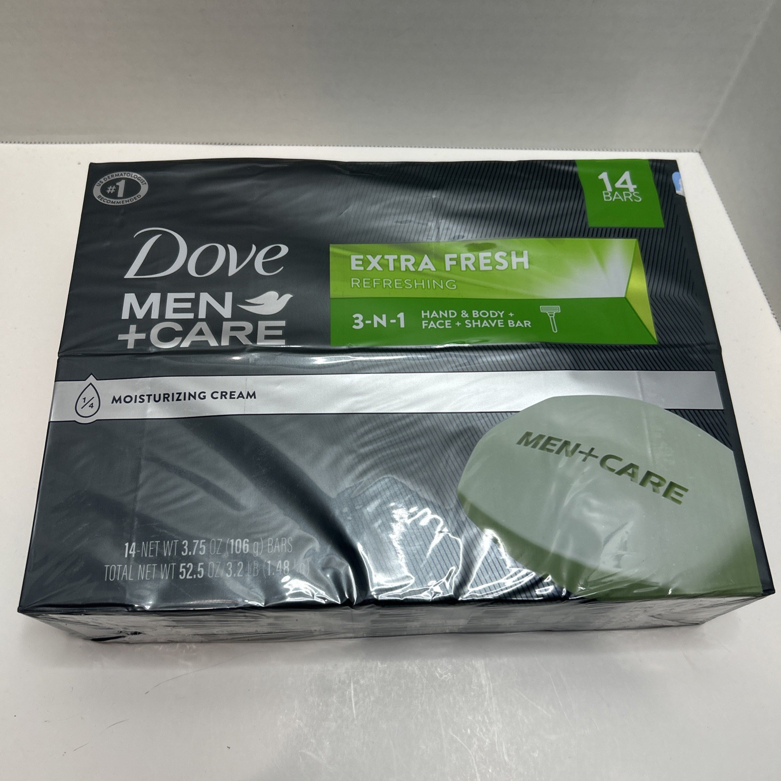 Dove Men+Care Body and Face Bar Extra Fresh 3.75 Ounce (14 Count)