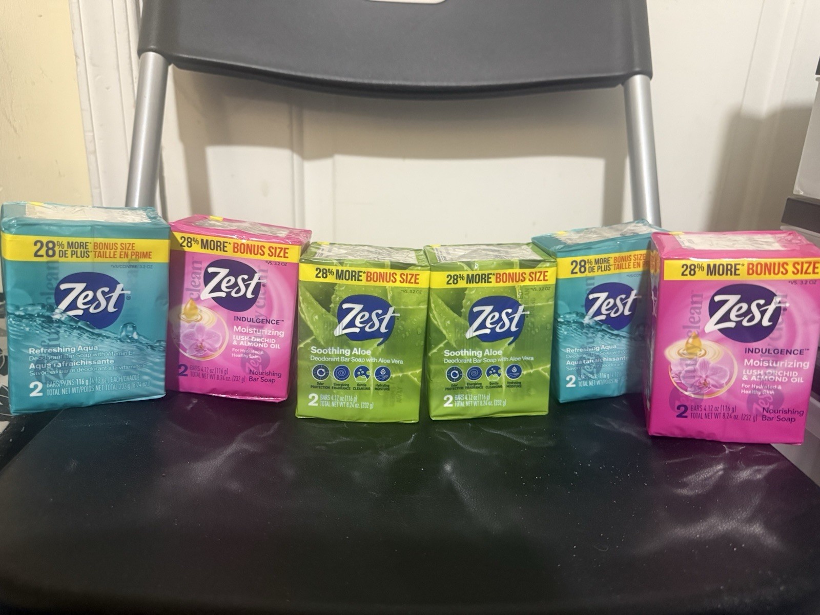 Zest Soothing Aloe Bar Soap 12 Bars, 4.12oz Each Bar