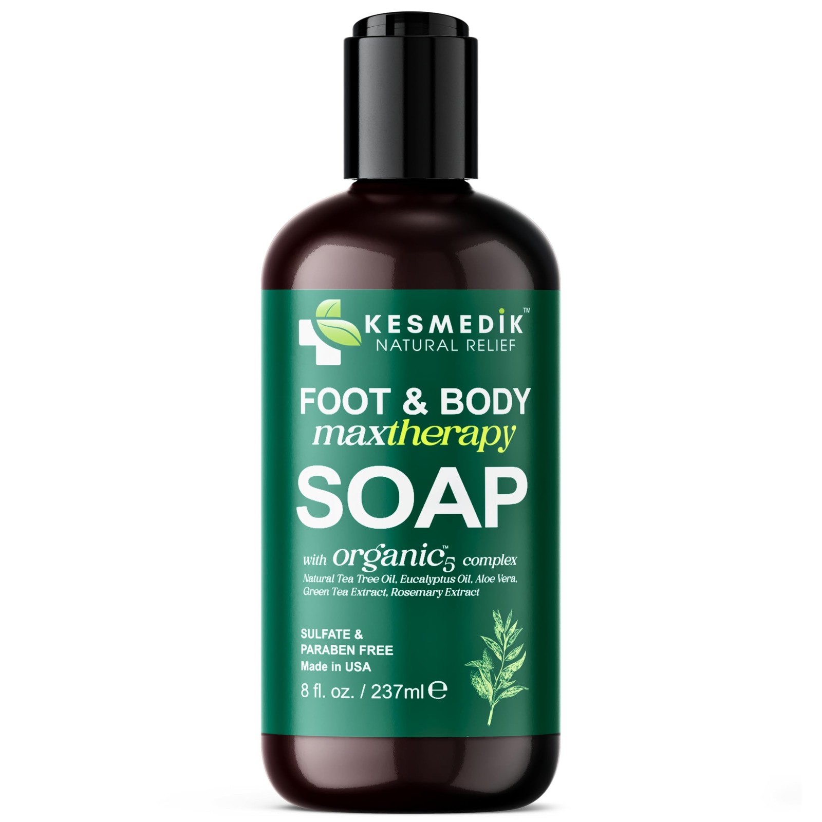 Tea Tree Oil Body Wash Soap with Peppermint for Feet & Body, Deep Cleansing, …