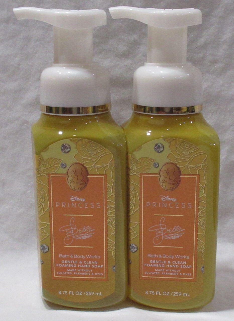 Bath & Body Works Gentle & Clean Foaming Hand Soap Set 2 Disney Princess BELLE