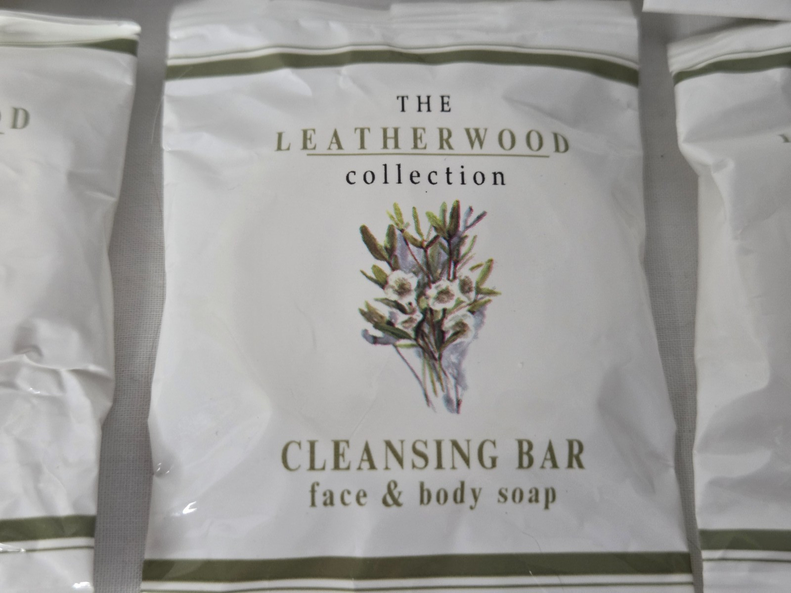 Lot of 6 The Leatherwood Collection Hotel Guest Size Cleansing Bar Soap New