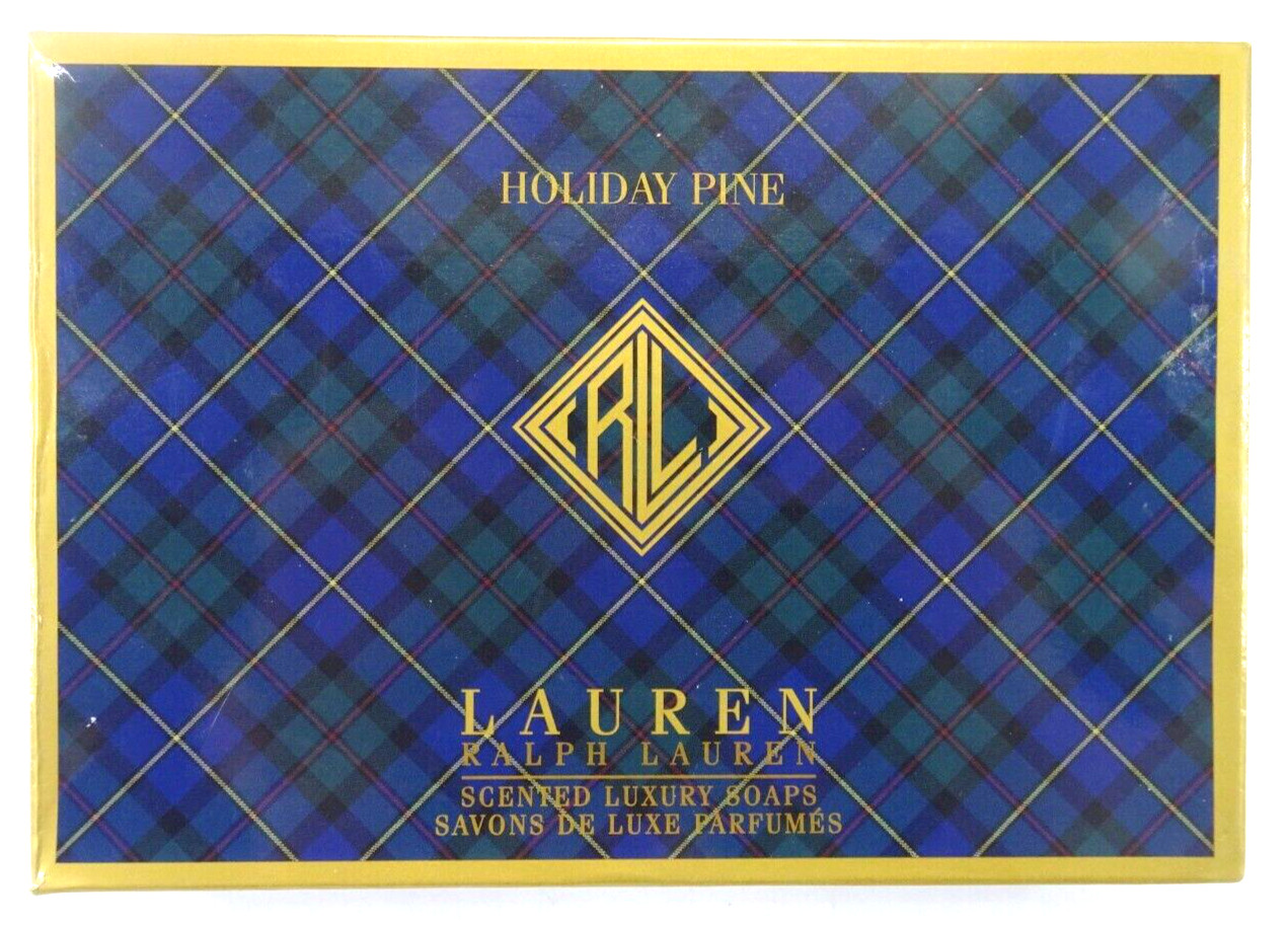 Lauren Ralph Lauren Scented Luxury Soaps ‘HOLIDAY PINE’ (6) FACTORY SEALED SOAPS