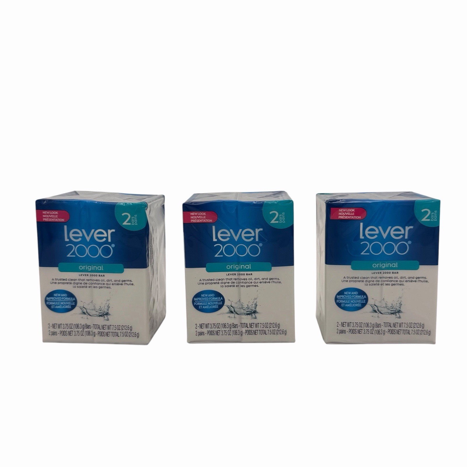 Lever 2000 Original Bar Soap – 3 Pack of two 3.75 oz Bars, Six Bars Total!!