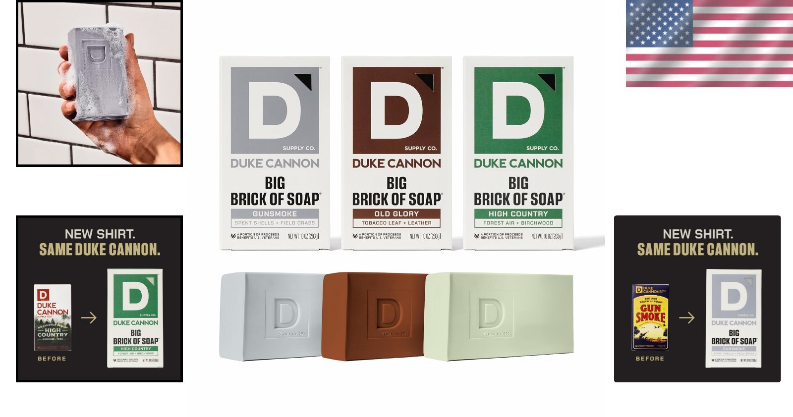 Luxury Mens Soap – 3 Bar Variety Pack with Exfoliating Masculine Scents