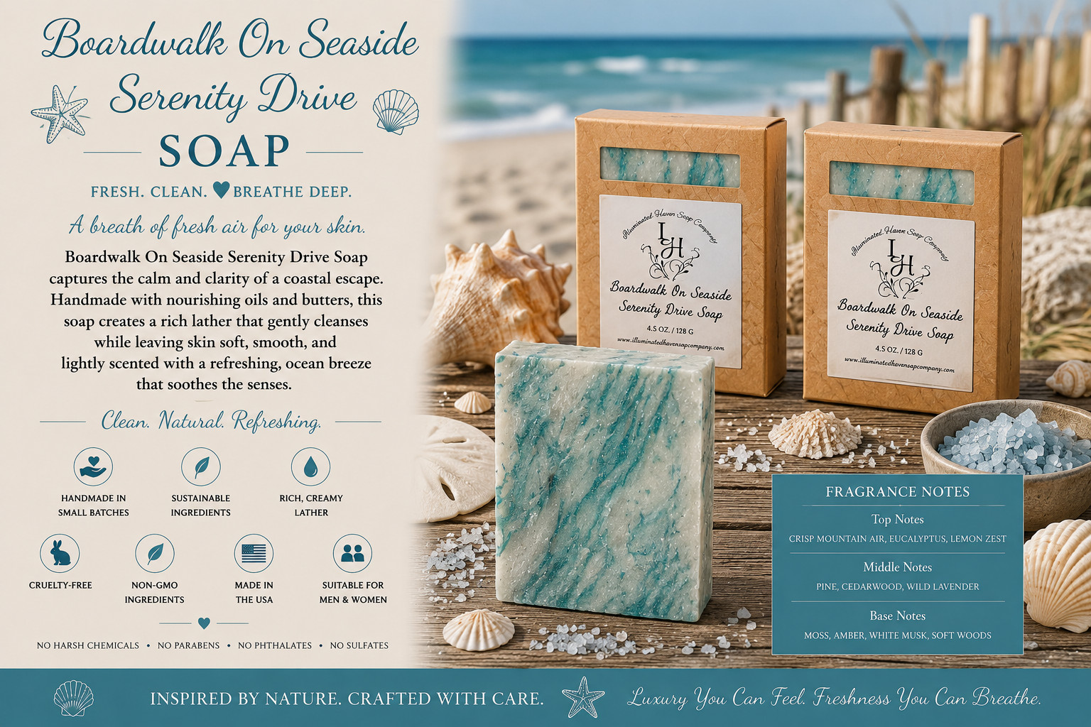 Handmade Artisan Soap Bar Natural Bath Soap Shea Butter USA Made Moisturizing