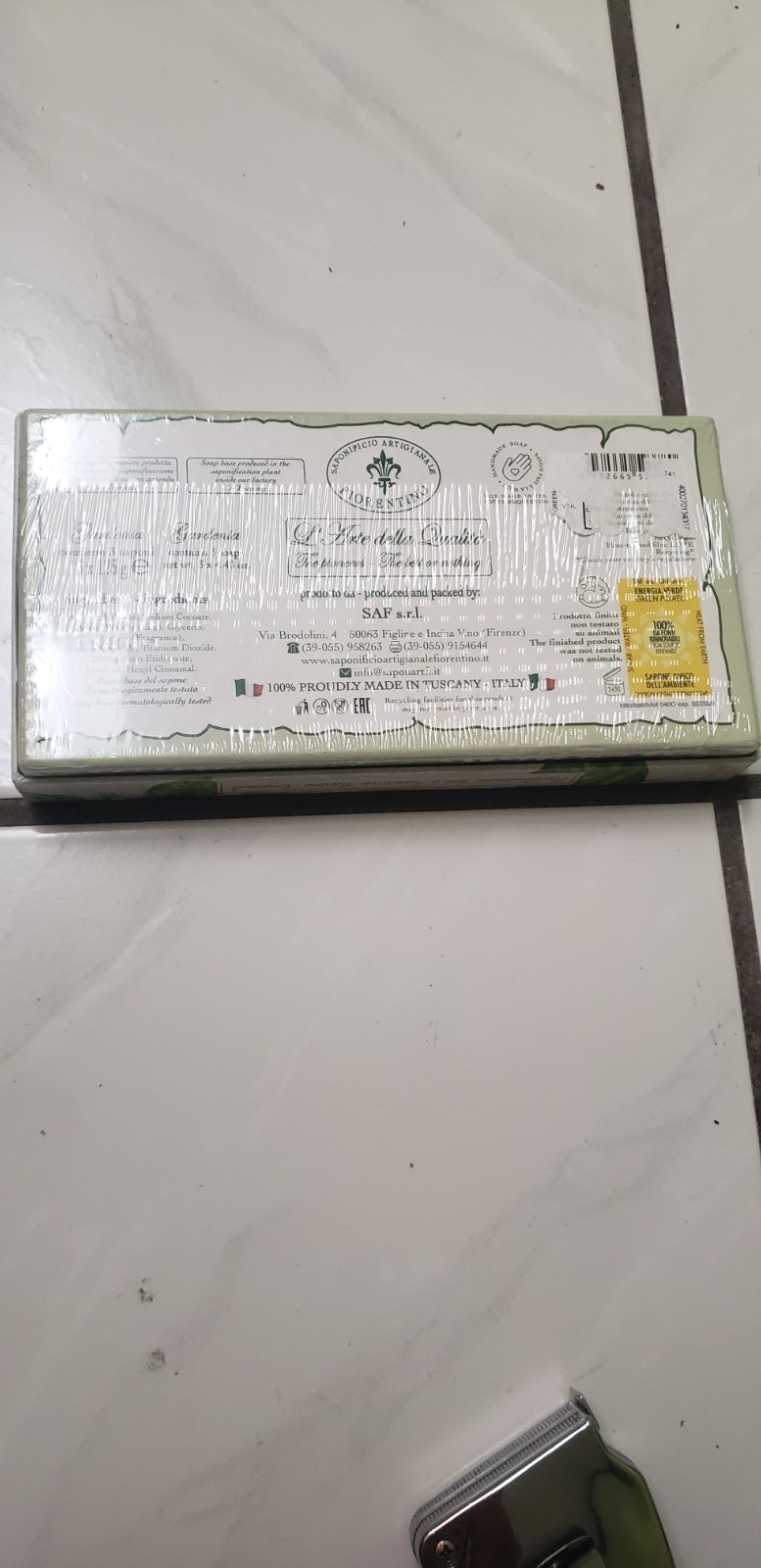 Pack Saponificio ~ Gardenia Scented Bar Soap from Italy 3 bars 4.40 oz Each NIB/