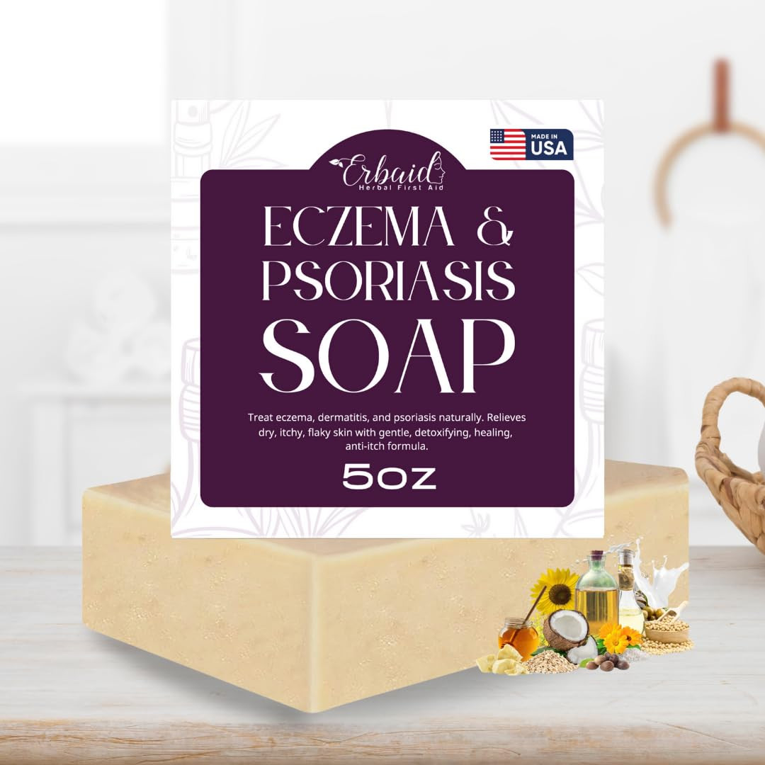 Eczema Soap Bar for Face and Body – All Natural Dermatitis, Psoriasis Treatment