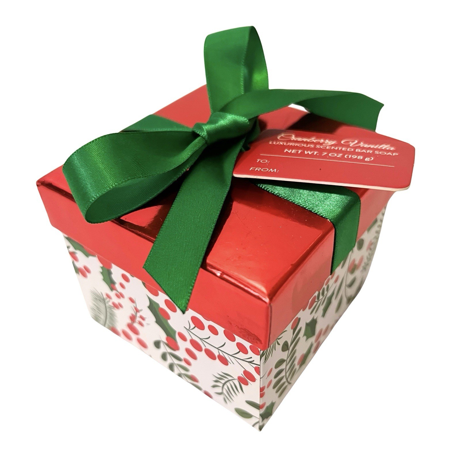 CST Cranberry Vanilla Scented Body Bar Soap In Holiday Christmas Gift Box