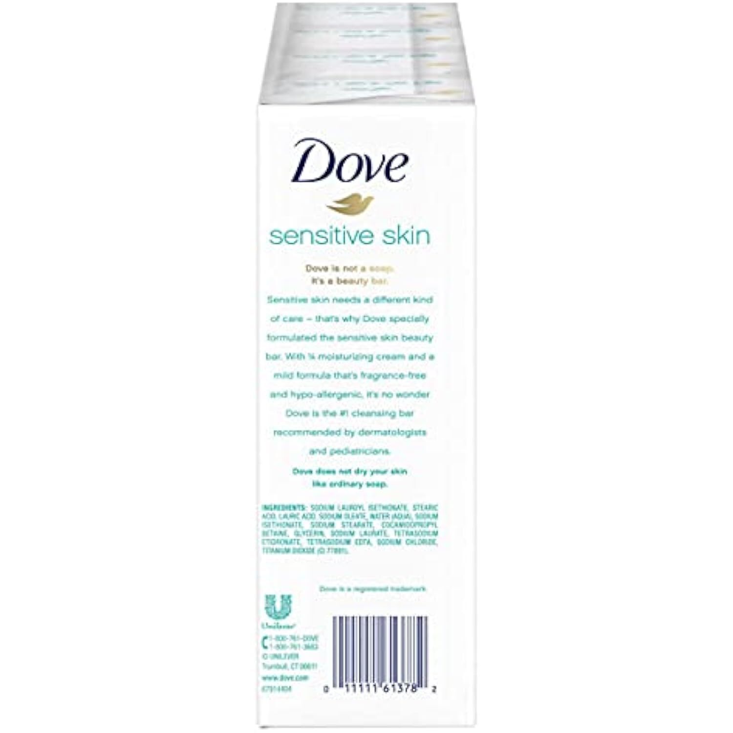 Unilever Dove Sensitive Bar 3 75 oz 16 Bars