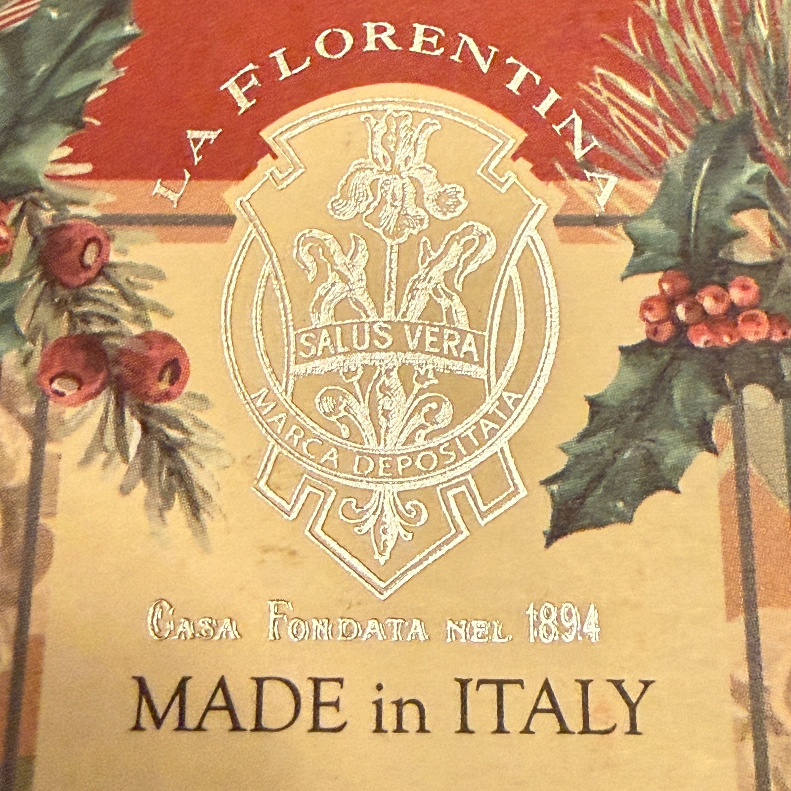 La Florentina Luxury Natural Pine & Berry Bar Soap Set -3x14oz Handmade In Italy