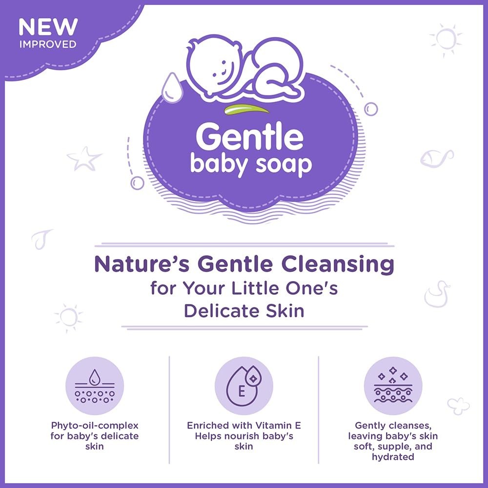 Himalaya Gentle Baby Soap 75g x 4 | Almond & Olive Oils | Doctor Recommended