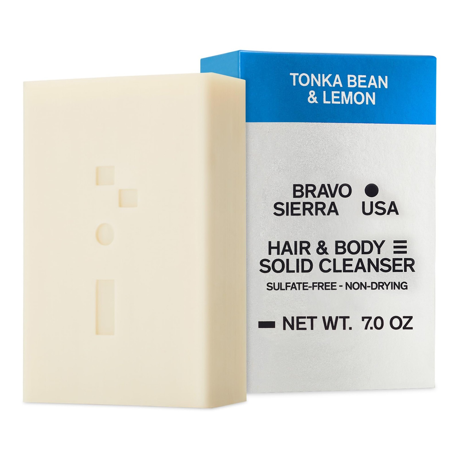Body & Hair All-In-One Soap Bar – Tonka Bean & Lemon, 7 oz – Coconut, Shea Bu…