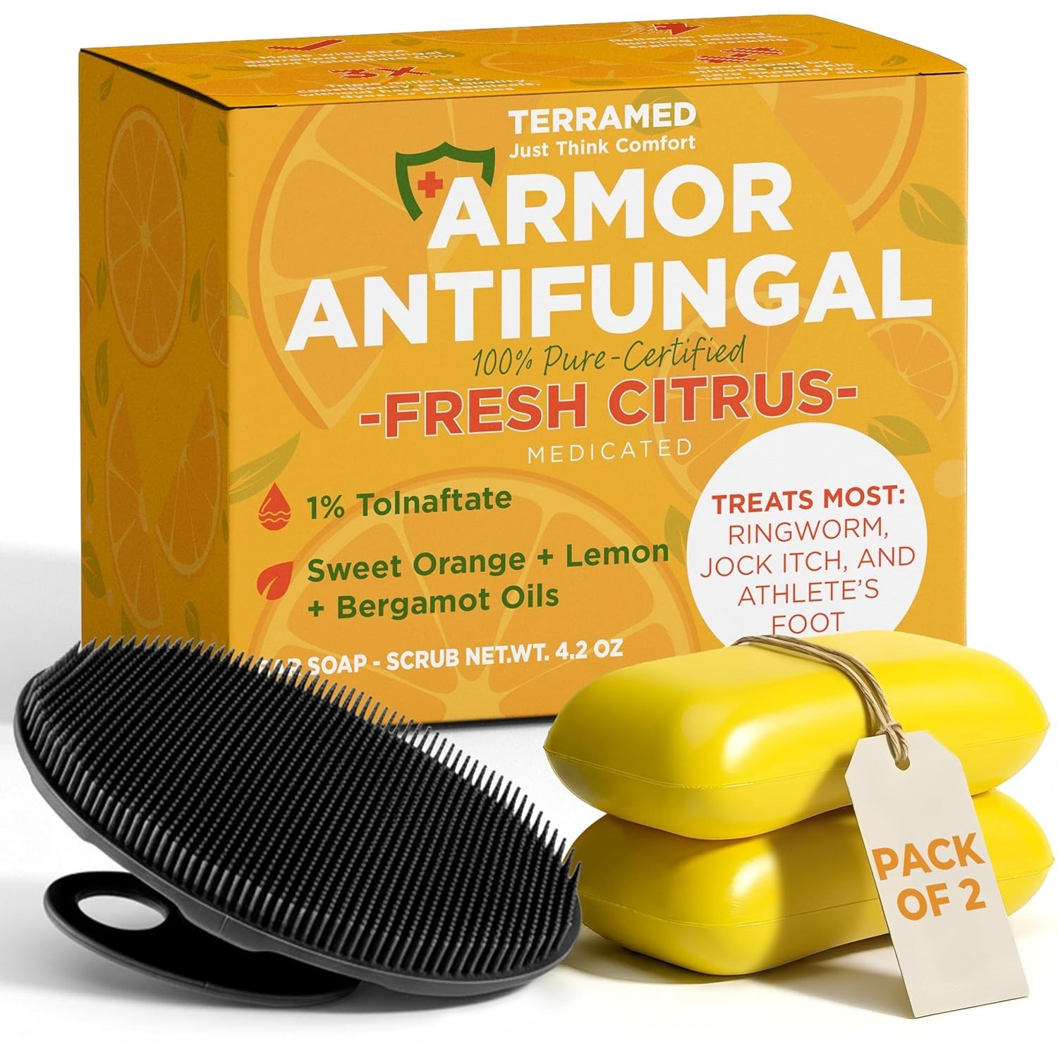 Antifungal Soap with Lemon Oil | Medicated Jock Itch Treatment | Tolnaftate 1%