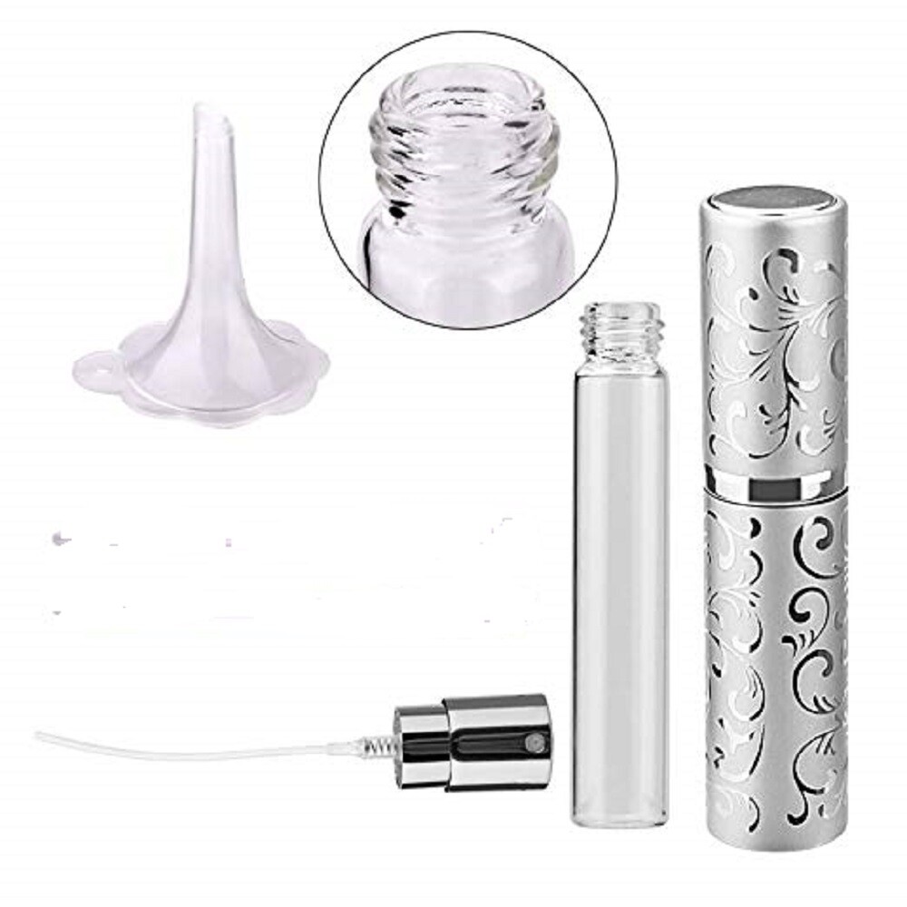10ml Perfume Refillable Atomizer Mini Travel Spray Bottle Purse Funnel