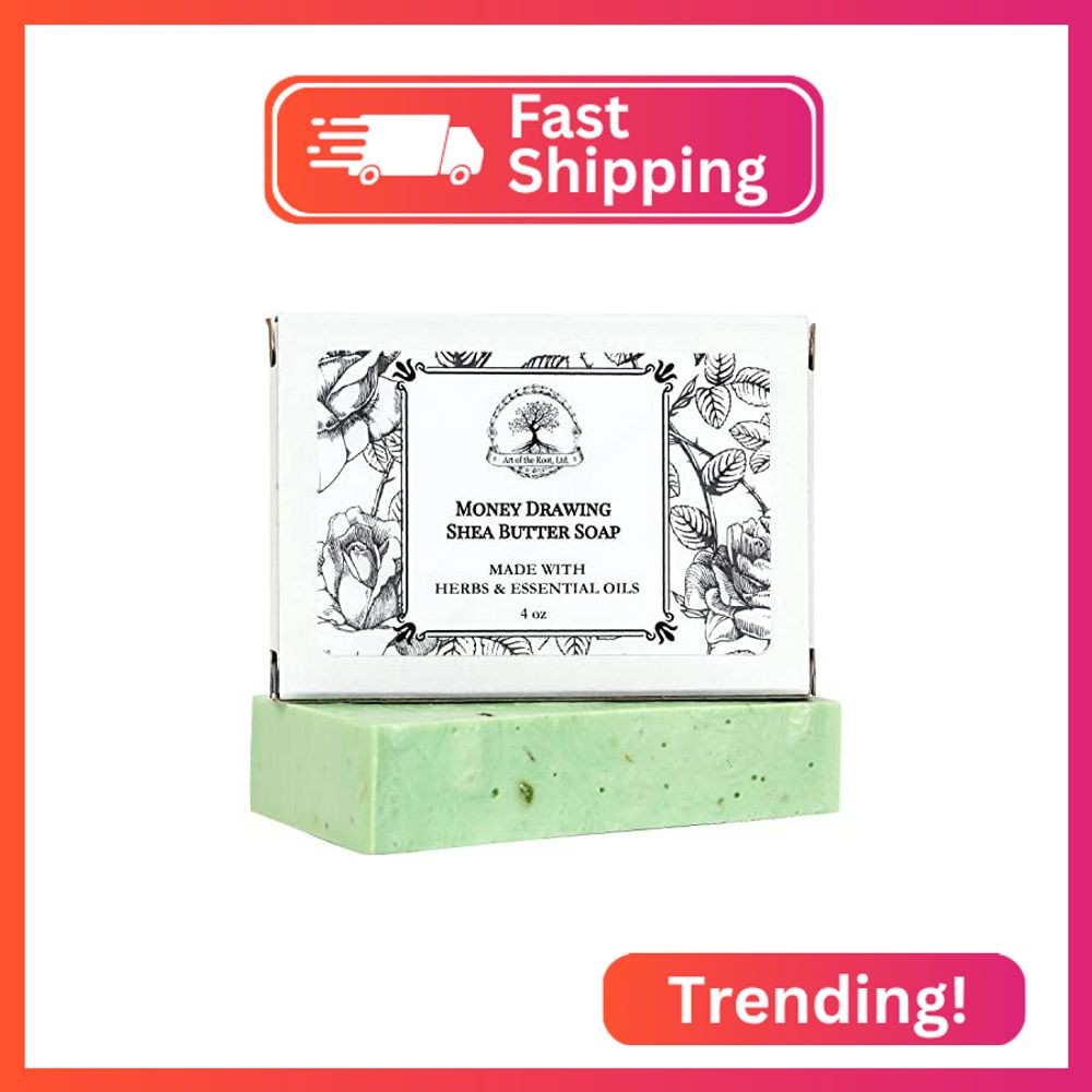 Art of the Root Money Drawing Shea Herbal Soap Bar Handmade | Prosperity, Wealth
