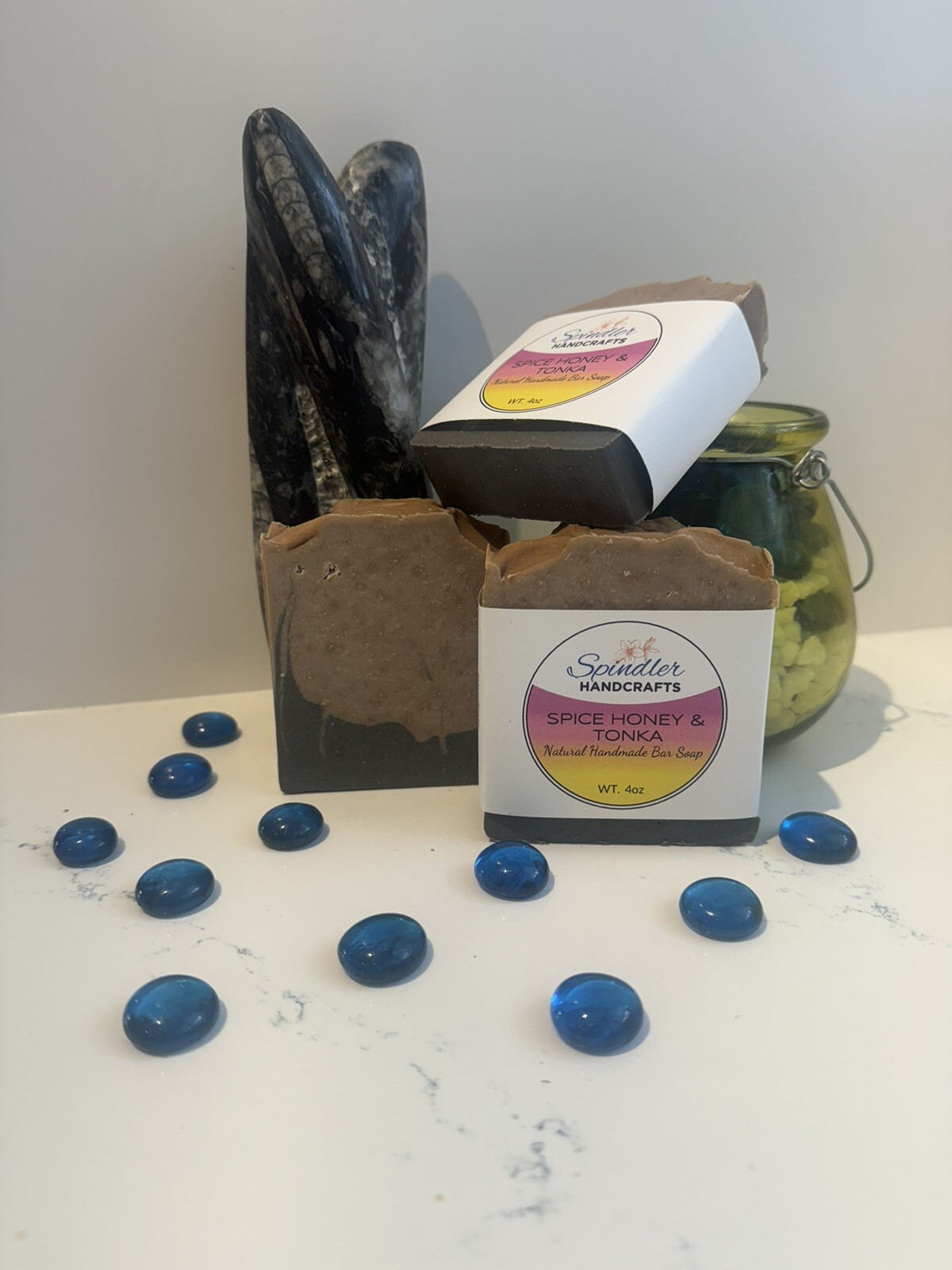 SPICE HONEY & TONKA – Moisturizing Handmade-Homemade Lard Clay Bar Soap wt. 4oz
