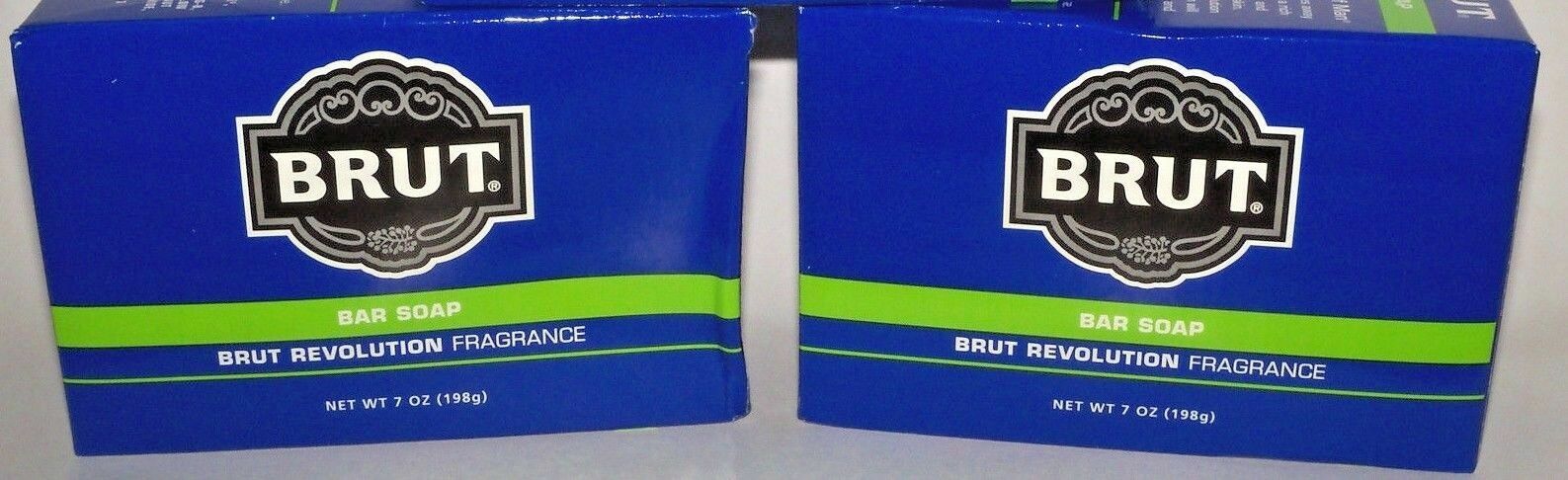 2 New BRUT REVOLUTION FRAGRANCE BIG BAR SOAP, 7 oz Each Bar, Fast Shipping