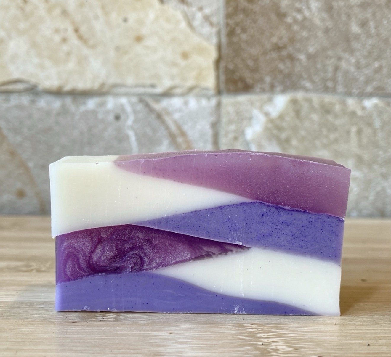 Handmade Lavender Goat’s Milk & Glycerin Layered Soap 4 oz