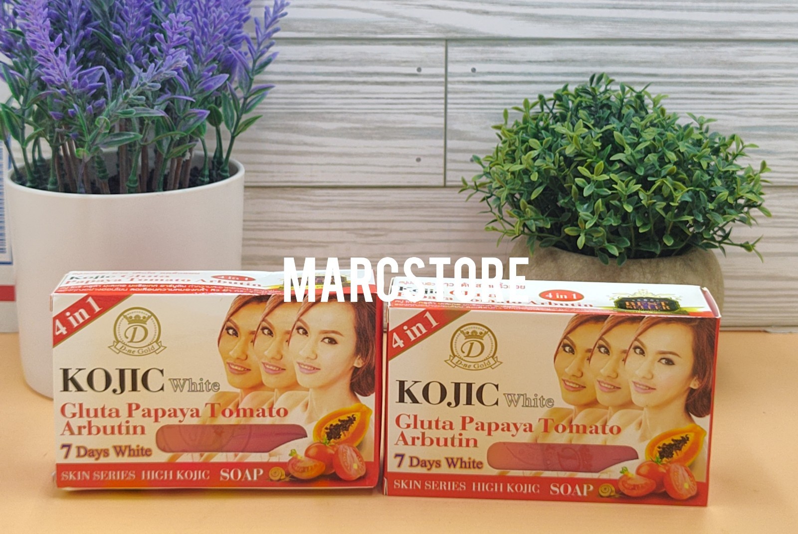 Kojic white Gluta PAPAYA Tomato Arbutin Soap 7days White 160g 2pcs
