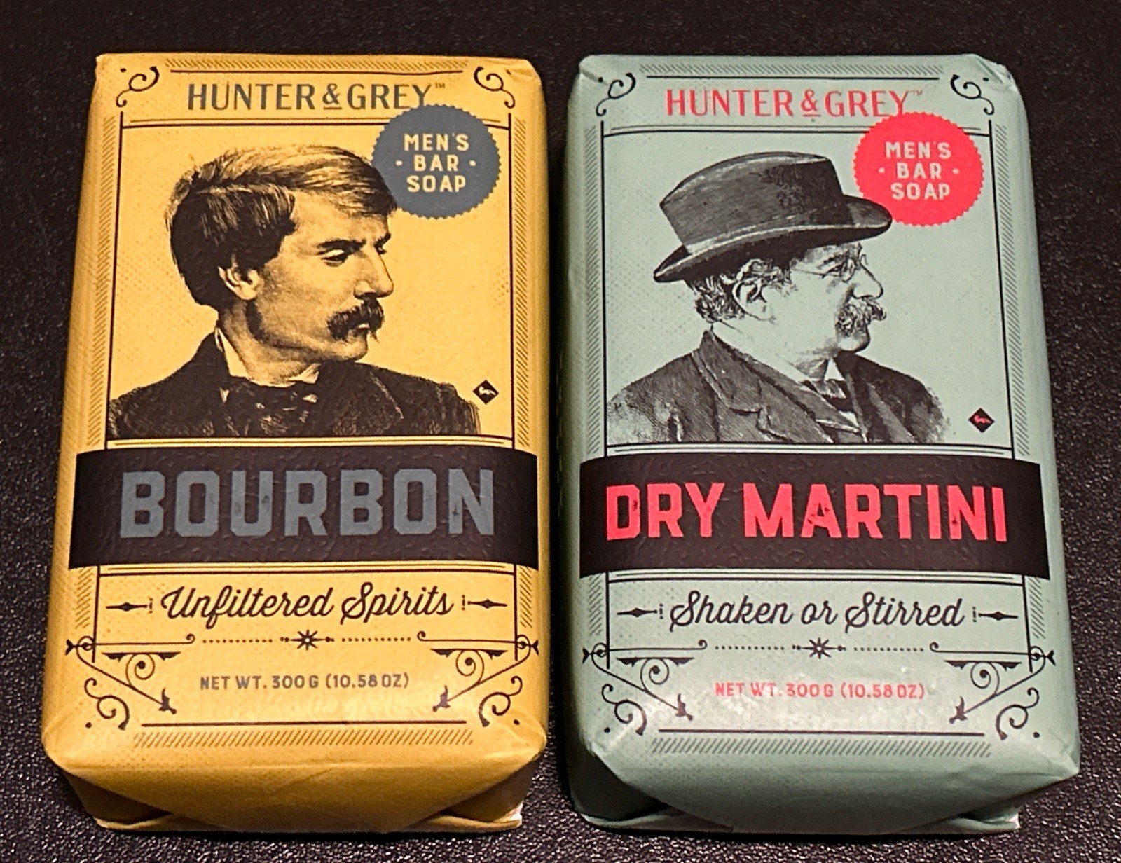 Hunter & Grey Men Bar Soap Bourbon & Dry Martini Lot Of 2. 10.58 Oz Each