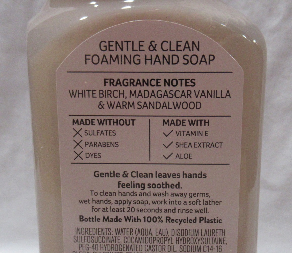 Bath & Body Works Gentle & Clean Foaming Hand Soap Lot Set of 2 VANILLA BIRCH