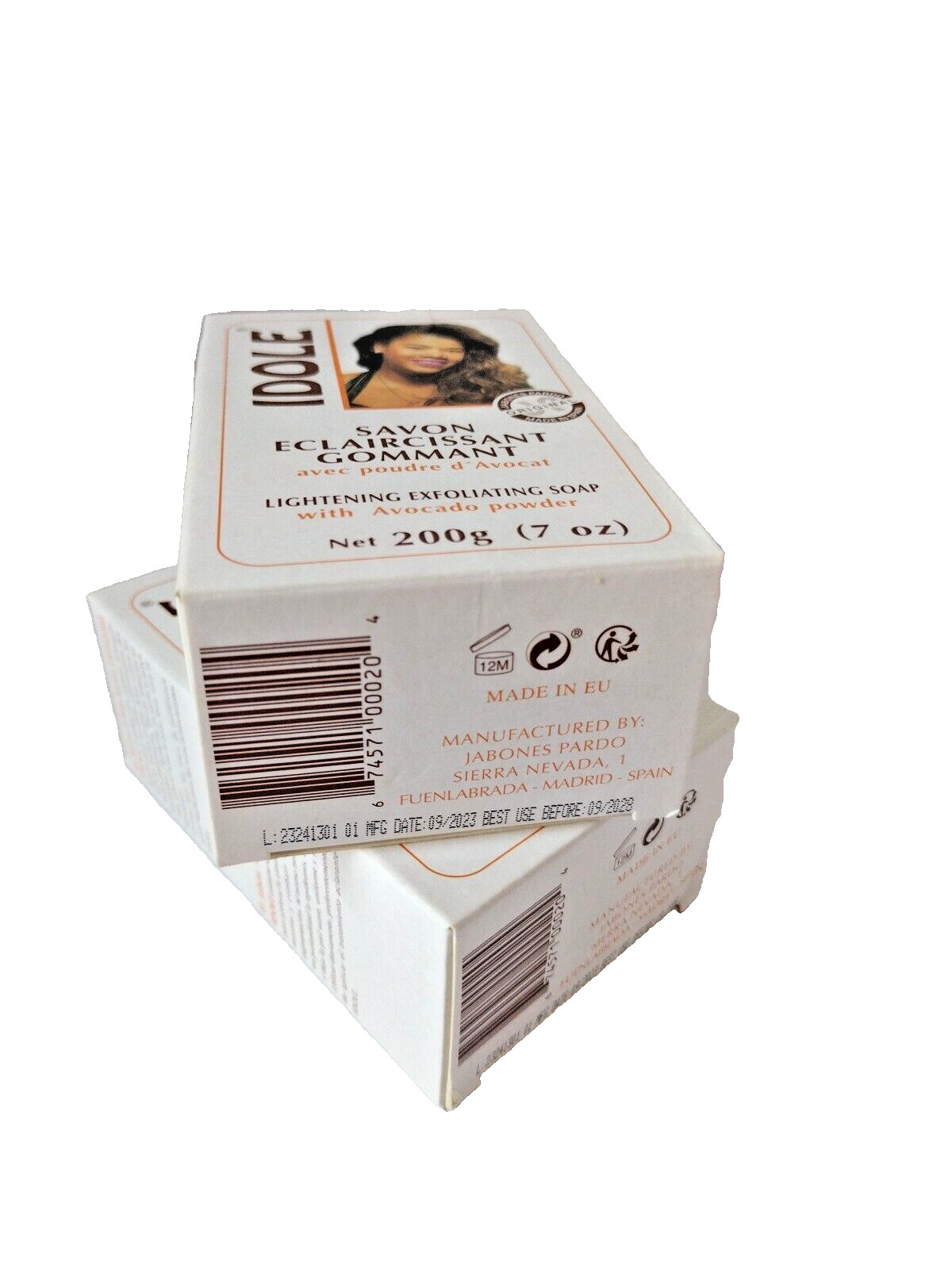 Pack Of 2 IDOLE Lightening Exfoliating Soap with Avocado Powder, 200g Each