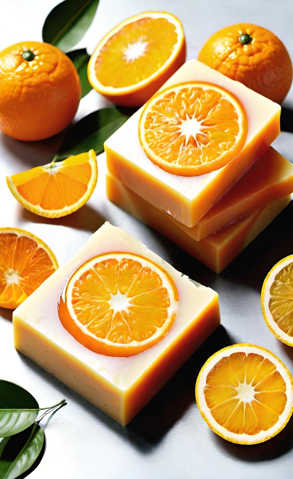 Orange Handmade Organic Soap Bar Natural Oil Wonderful Scent Premium Body Spa