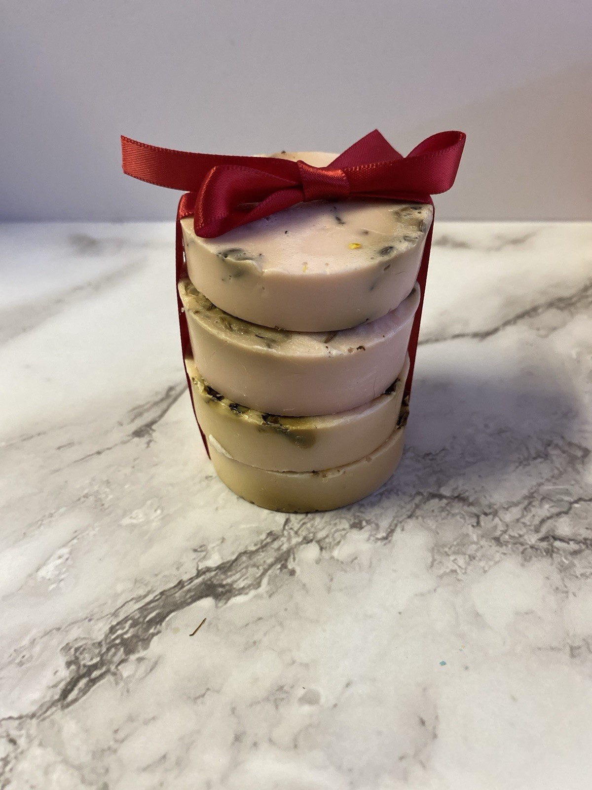 Handmade Botanical Soap Set of – 4 Round Bars, Natural Gift Set, Holiday Gift