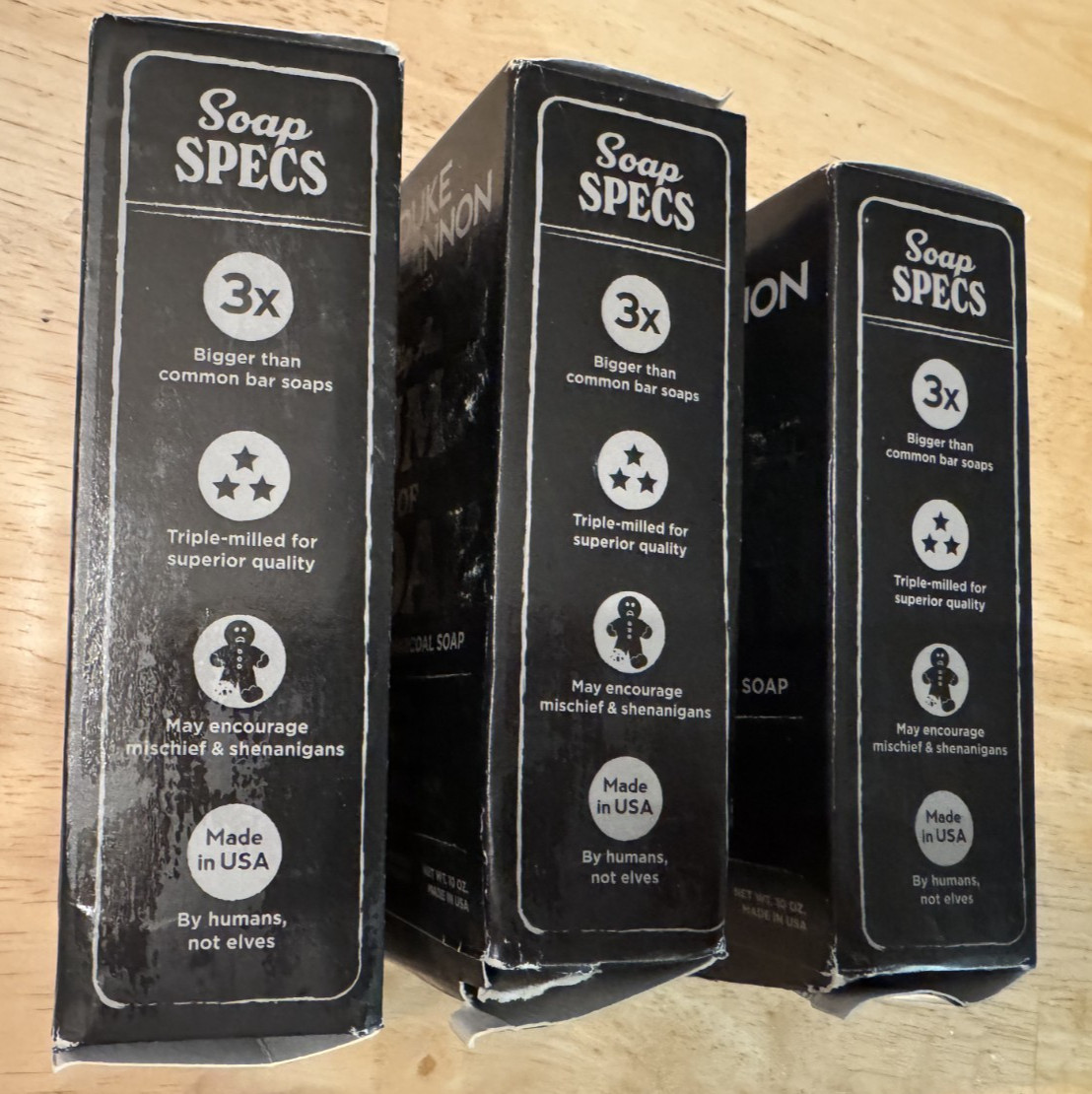 3 NEW BARS Duke Cannon Supply Lump of Coal Big Ass Brick Bar Charcoal Soap 10 oz