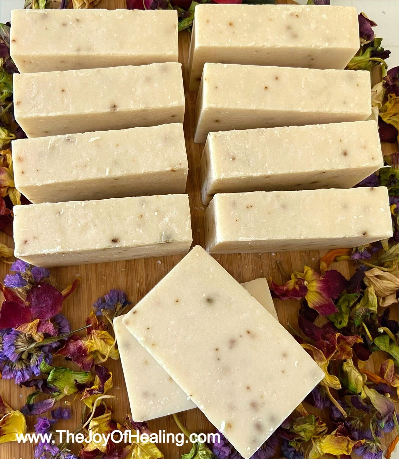 Spearmint Basil Scrub Shea Butter Natural Handmade Cold Process Bar Soap