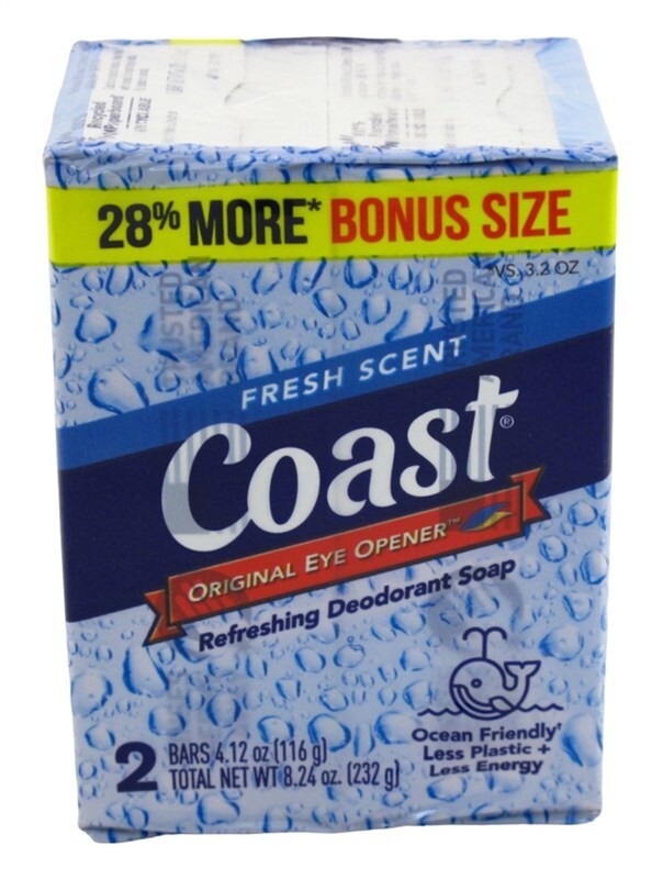 bars Coast Deodorant Bath Soap 4oz. Bars Fresh Scent – The Eye Opener