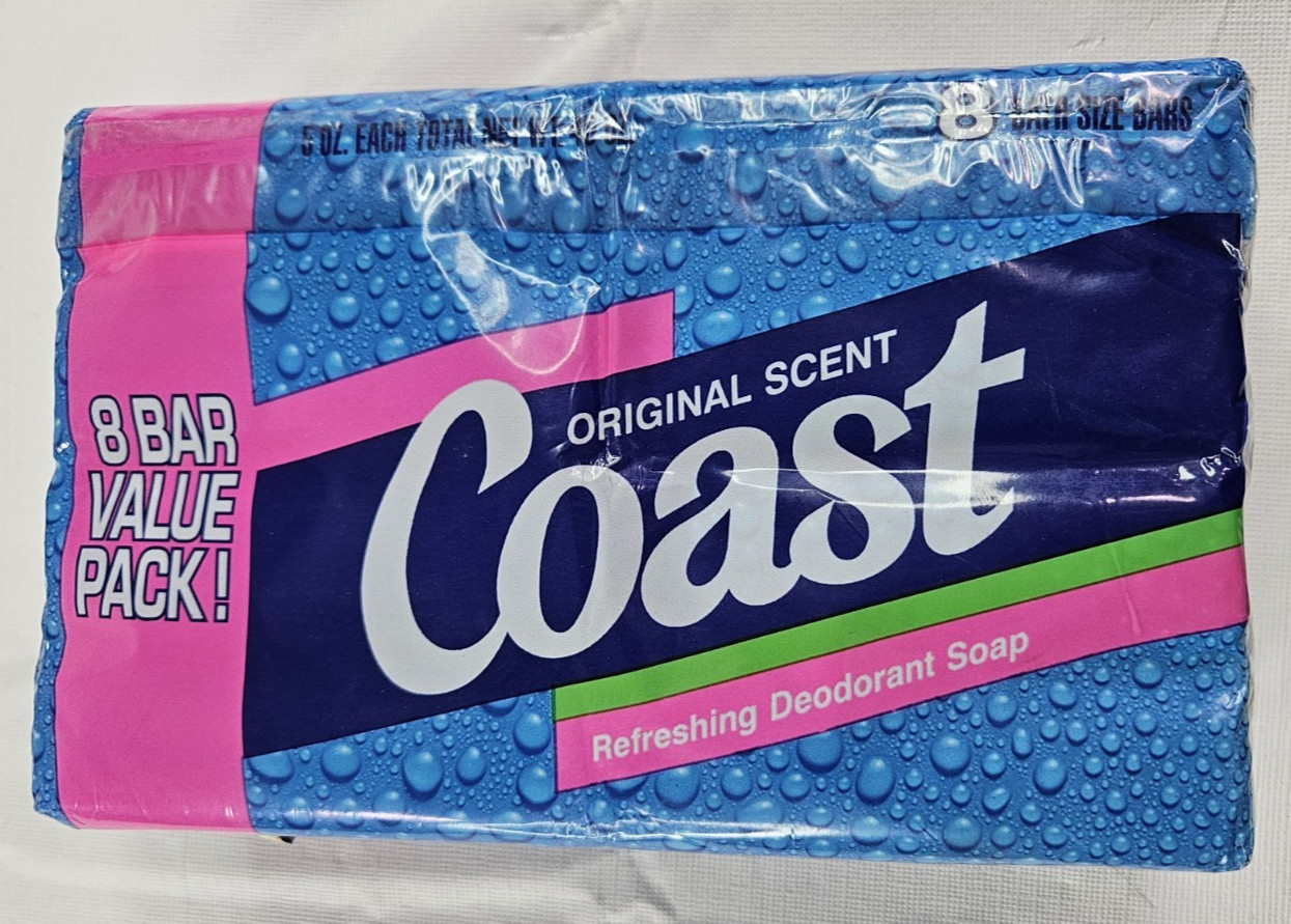 VTG Coast Deodorant Soap Bars Original Scent 1990’s Refreshing Deodorant 8 Bars