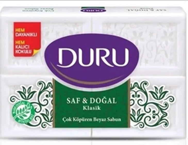 Duru CLASSIC Pure and Natural Bath Soapx 4 Bars (total 600g) from USA