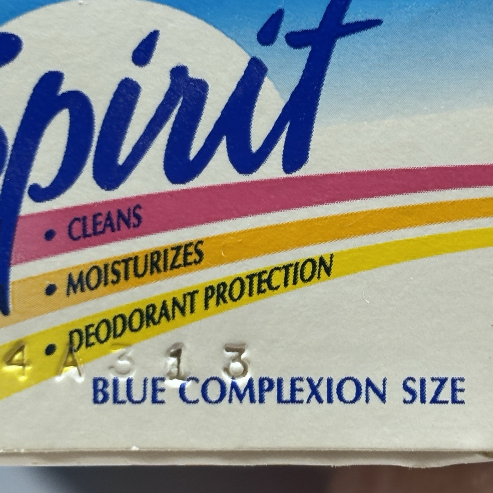 Vintage 1990s Spirit 3 in 1 Soap Blue Bath Size 3.5 Oz NIB