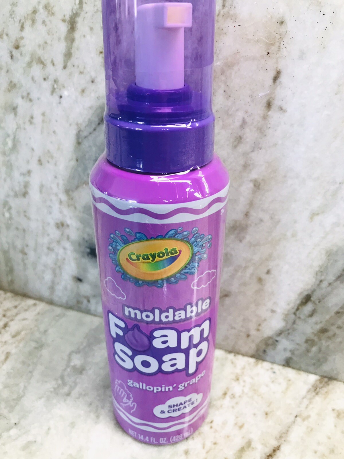 Crayola Shape/Create Gallopin’ Grape Moldable Foam Soap:14oz-Brand New-SHIP24H