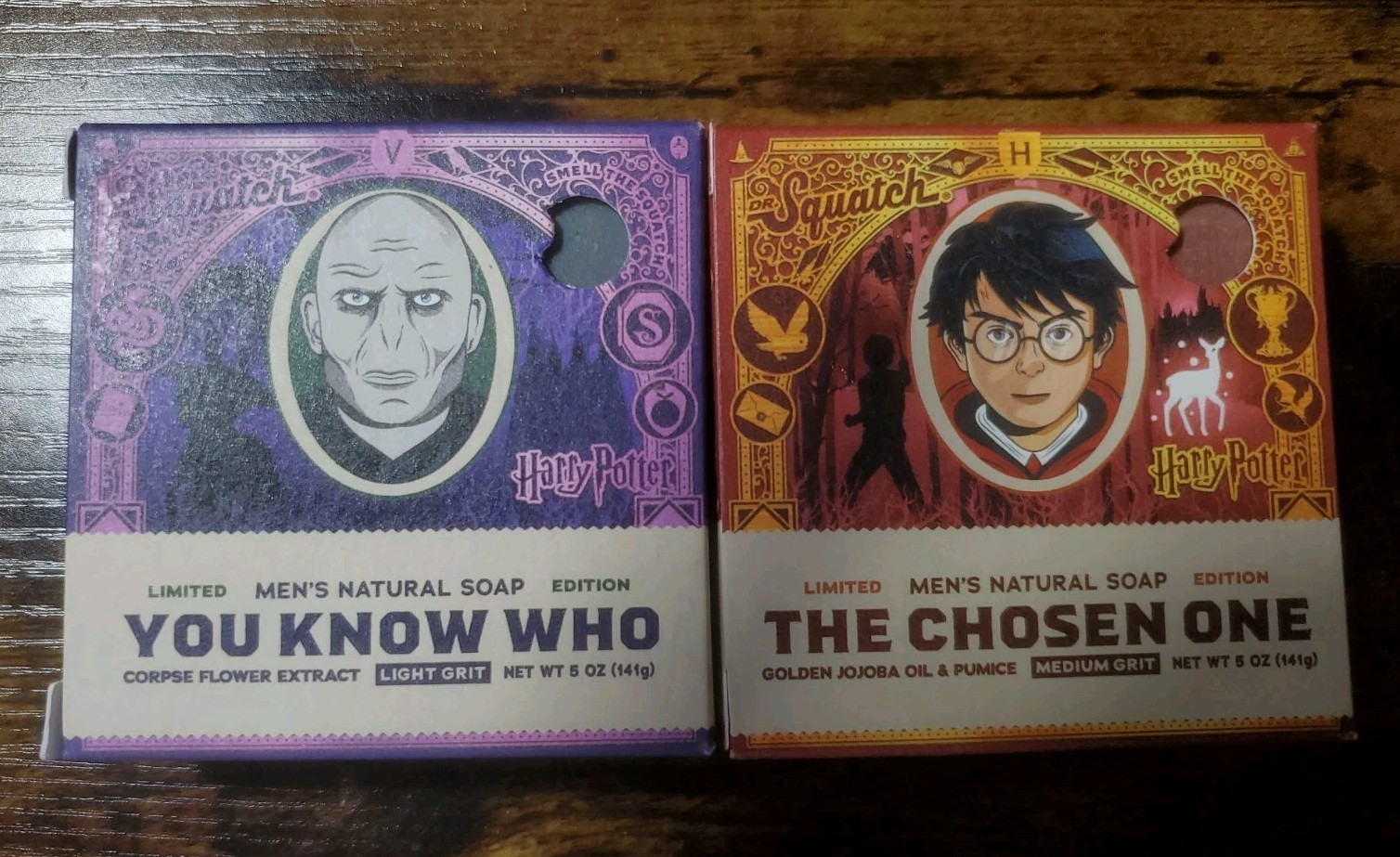 Dr Squatch Harry Potter The Chosen One & Voldemort You Know Who Natural Soap Set