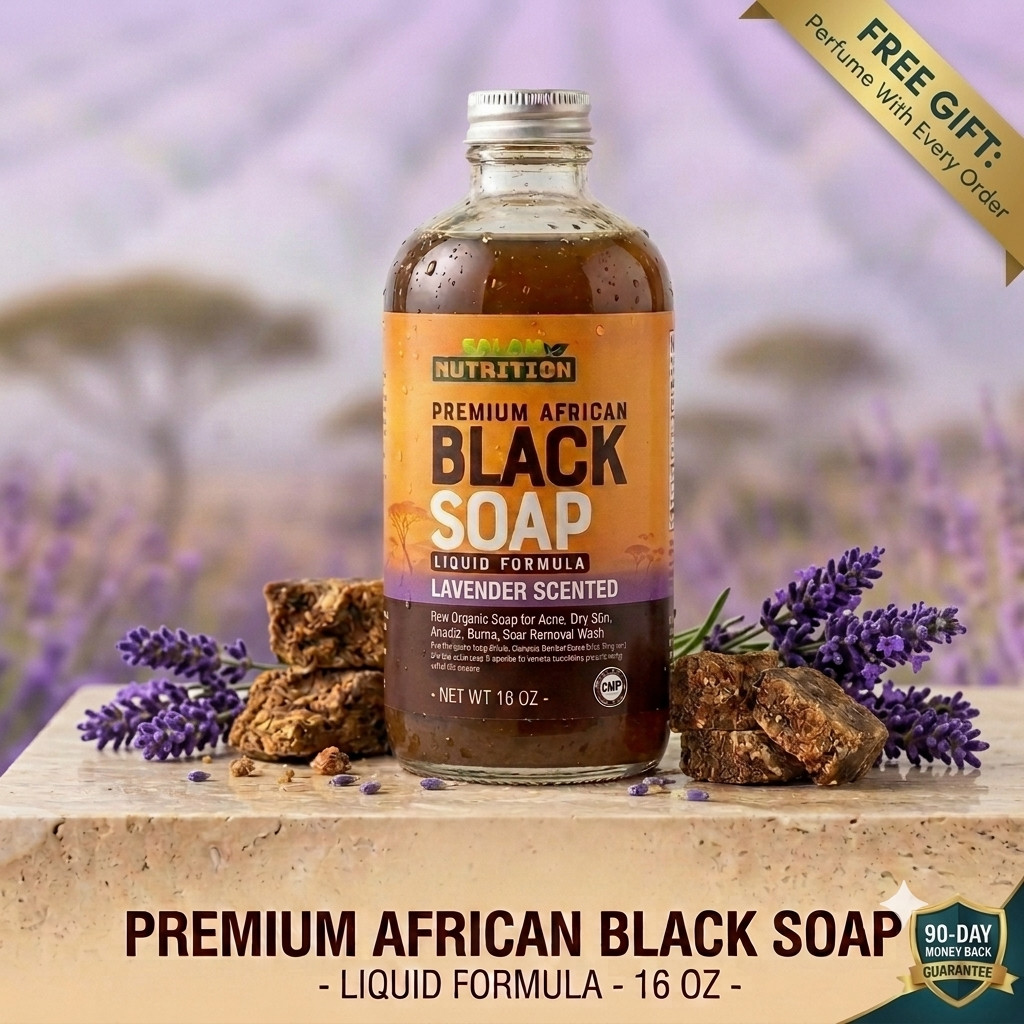 Black soap liquid from Ghana and made with spring water 16 oz pump personal use