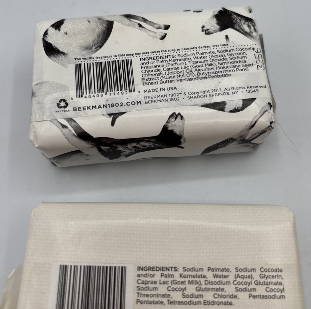 Brand New Beekman 1802 Pure Goat Milk Soap Bars 3.5 oz Lot Of 2 Different kinds