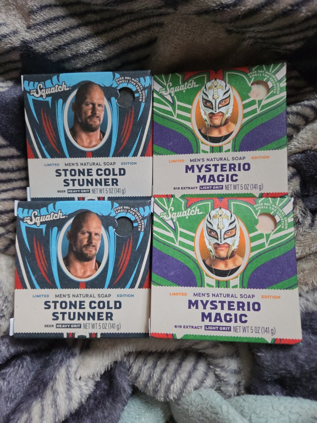Dr Squatch x WWE Stone Cold & Rey Mysterio Limited Edition Bar 4-Pk