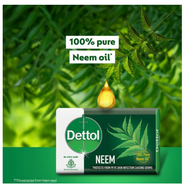 4 x Dettol Neem Bathing Bar Soap 75g | Bath Soap | Free Shipping